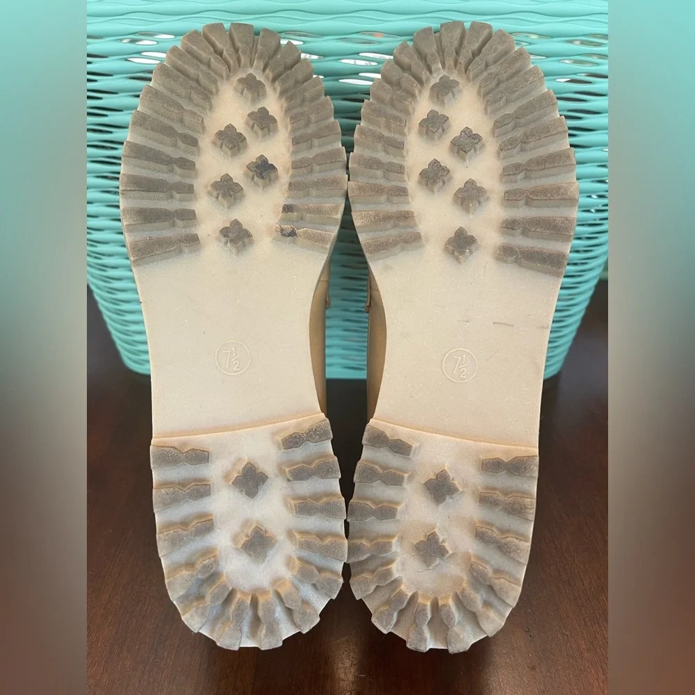 A New Day Danica Platform Loafers SZ 7 1/2 Color Tan